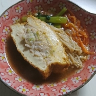 厚揚げの肉詰め煮